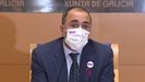El conselleiro de Sanidade, Julio Garca Comesaa, en una comparecencia pblica para informar del covid