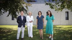 De izquierda a derecha, el doctor Alfonso Vidal, endocrinólogo, Sofía López, directora de Planificación e Reforma Sanitaria, y las nutricionistas, Marisol Pérez e Irene Miras.