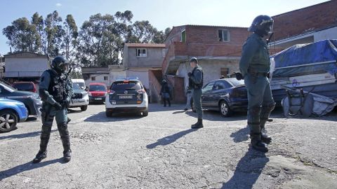 Operacin antidroga de la Guardia Civil en el poblado del Vao