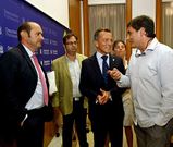 Louz�n, Pena y Pi�eiro firmaron el pasado viernes un convenio con el conselleiro Hern�ndez.