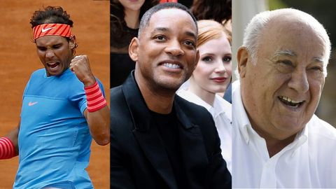 Rafa Nadal, Will Smith y Amancio Ortega