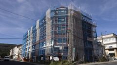 En el edificio del cruce de Toba est�n estos d�as rematando la fachada exterior