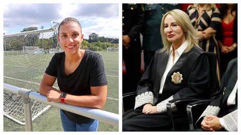 Iris Romero, polic�a local de Pontevedra que aspira a arbtrar en la Liga F; y Marta Dur�ntez, fiscala que�tramitar� la demanda contra Luis Rubiales