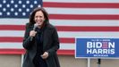 Kamala Harris, candidata demcrata a la vicepresidencia de EE.UU., durante un mitin en Mchigan el pasado domingo