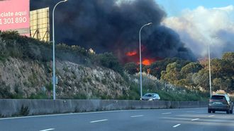 Incendio forestal en la zona de Visma y Penamoa, en A Coru�a.  