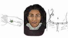 Recreaci�n difundida por la Guardia Civil para identificar a una mujer cuyo cad�ver fue hallado flotando en el mar