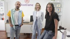 En la imagen, parte del equipo de Asotrame, en su local de la plaza de Ultramar