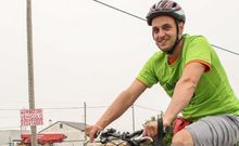 Imagen de archivo de Rub�n en el D�a da Bicicleta da Laracha, hace algo m�s de nueve a�os