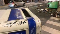 Destrozos en A Coru�a tras una manifestaci�n a favor del rapero Hasel