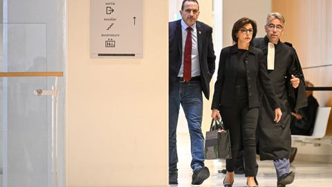Rachida Dati llegando al tribunal de Par�s