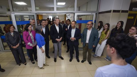 Visita de Alfonso Rueda a la ampliaci�n del IES Aquis Celenis de Caldas de Reis 