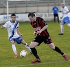 Imagen del partido de ida en el Cortizo entre Lal�n y Barco.