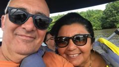 Julio y Francinete, al inicio de su viaje en Brasil