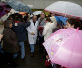 Entre los manifestantes se encontraba el alcalde. 