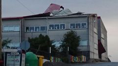 Tejado levantado en un colegio de Sober 