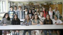 Alumnos del StemBach en el IES Ram�n Mar�a Aller, de Lal�n, el pasado mes de mayo