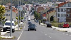 Un tramo de la carretera AC-552, a su paso por Vimianzo