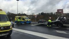 Accidente en la rotonda de Alba 