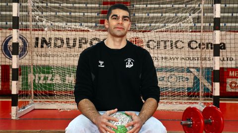 Xurxo Rivas, no pavill�n do Porri�o, un dos lugares onde desenvolve a s�a actividade deportiva.