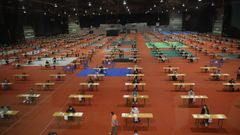 Oposiciones al Sergas celebradas el mes pasado en el recinto ferial de Silleda 