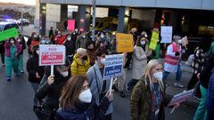 Manifestaci�n del personal de Urgencias del Chuac