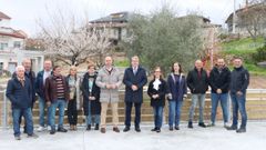 El delegado de la Xunta, Manuel Pardo, visit� con otros representantes las obras de Moreiras, en To�n.