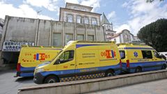 Ambulancias, en el exterior del Hospital Provincial de Pontevedra
