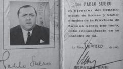 Credencial de Pablo Suero