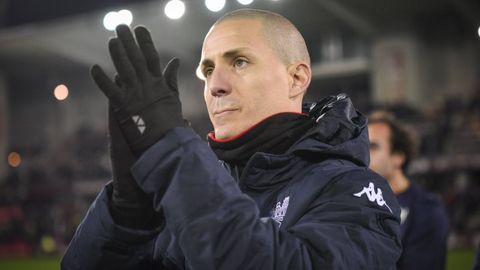 Rufo, la pasada temporada, tras caer contra el Getafe en Copa del Rey