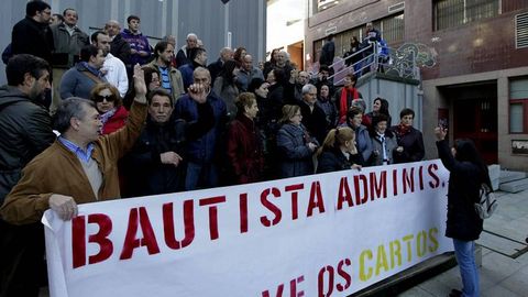 Concentraci�n de los afectados hoy en Vigo