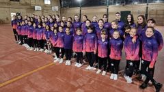 Las patinadoras del Club Aehde de O Carballio