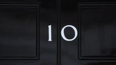 Puerta del n�mero 10 de Downing Street, residencia oficial del primer ministro brit�nico
