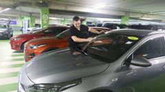 Los veh�culos expuestos en el aparcamiento subterr�neo de Ode�n, en Nar�n.