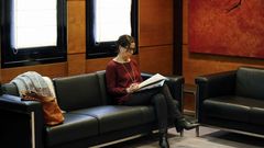 La consejera de Hacienda, Dolores Carcedo, momentos antes de la reuni�n del Consejo de Gobierno del Principado.