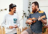 Cibr�n Camba, a la izquierda, y Brais Abu�n ejercieron de modelos ocasionales para el cat�logo. 