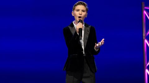 Lucas Paulano, de 10 a�os, en el escenario