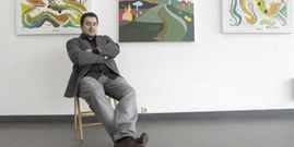 Alejos Lorenzo, en una de sus exposiciones. 