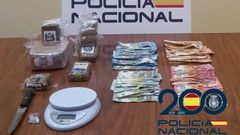 Imagen de la droga incautada por la Policia Nacional