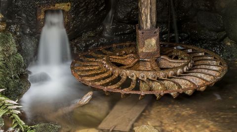 Un viejo rodicio en el molino de Ramiro da Boca