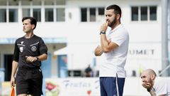 Marcos Pereiro, durante o partido de pretempada contra o Sig�eiro.