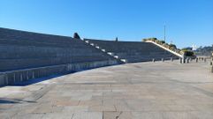 Grader�o entre las plazas do Mar y de Os Barcos, en Sanxenxo, que pasar� a ser una zona ajardinada