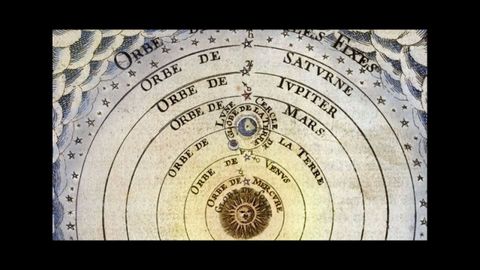Ilustraci�n del �Sistema del universo seg�n Cop�rnico� (1719)