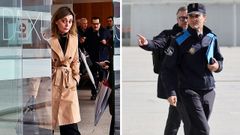 La edila de Seguridad y el jefe de la Polic�a Local saliendo de los juzgados en los d�as que fueron a declarar como imputados.