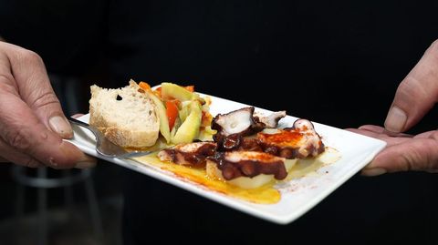 Una de las tapas degustadas el pasado fin de semana en Ribeira