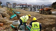 Obras de ampliacin del polgono residencial de Navia, en Vigo