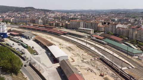 Las obras en la estaci�n Empalme de Ourense comenzaron a finales del 2024, pero apenas han avanzado