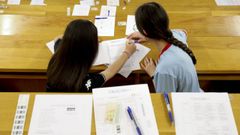 Un examen de selectividad en una imagen de archivo