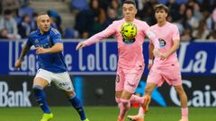 Iago Aspas, con Cazorla y Javi Rodr�guez, en el Oviedo-Celta de este s�bado.