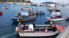 Jornada de protesta de la flota gallega en Baiona