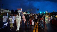 Manifestaci�n antirracista en Ferguson (Estados Unidos)